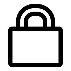 closed padlock on white