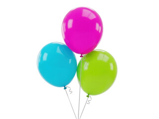 Isolated Colorful Balloons Bunch for Birthday Celebration or Party, Group of Balloons