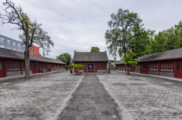 The architectural landscape of the Confucian Temple in the ancient city of Zhengding, Hebei Province	