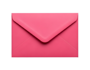 Pink envelope isolated on transparent background