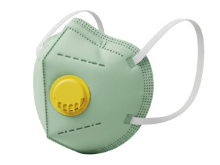 Isolated N95 respirator mask, protective face covering for preventing airborne infections