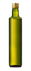 Delicious olive oil in a glass bottle