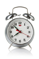 Alarm clock on white background