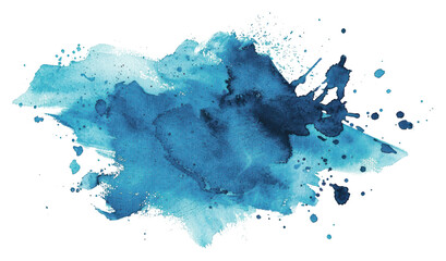 Obraz premium PNG Blue watercolor splash animal powder stain.