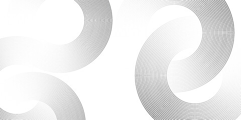 Abstract gold circle lines on dark background. Geometric stripe line art design. Vector illustration, eps10.