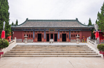 The scenic area of Zhao Yun Temple in the ancient city of Zhengding, Hebei Province