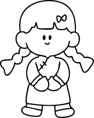 Chinese New Year 2026, the year of the Horse, red and gold line art characters, simple hand-drawn Asian elements with craft (Chinese translation: Happy Chinese New Year 2026, year of the Horse)