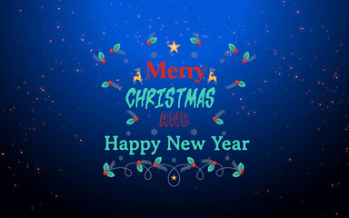 merry christmas-2026-elegant-celebration-gradient-blue-white-decorative-table-background-modren-minimalist-poster-banner