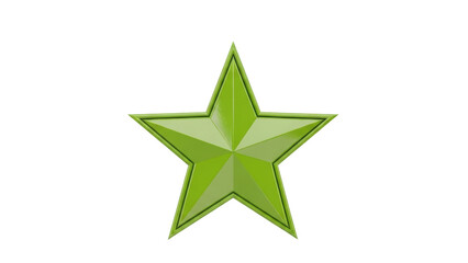 Obraz premium Isolated vector illustration of a green five-pointed star with geometrical arrangement