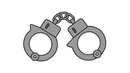 Symbolic Image of Handcuffs Representing Justice Security Arrest Crime and Freedom