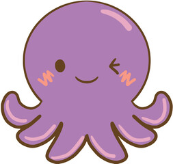 octopus on white background