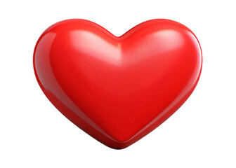 Fototapeta premium red heart icon in shape on isolated background 3d