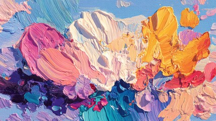 Dynamic abstract art showcasing colorful paint textures in vibrant environment for visual enthusiasts