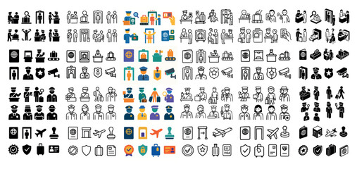 Travel and airport icons collection