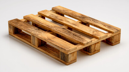 Wooden pallet isolated on a white background