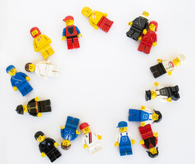 Obraz premium Figuras de profesiones de LEGO oficial. Imagen aislada