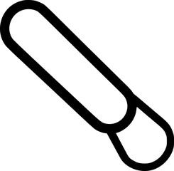 Flat Paperclip Icon Silhouette for Document Organization