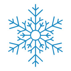 Thin Line Snowflake Icon Minimal Winter Symbol