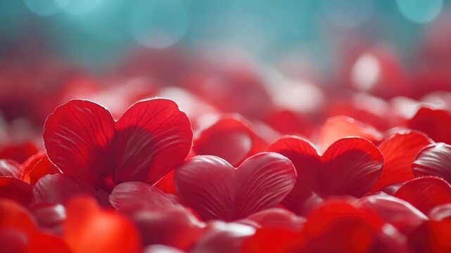 Video A collection of bright red hearts stacked on top of each other, perfect for Valentine's Day or romantic celebrations