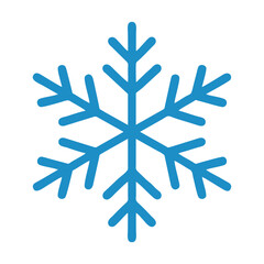 Simple Bold Snowflake Icon Geometric Winter Symbol