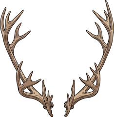 wilderness echo majestic antlers symbolizing natures untamed spirit and rustic elegance, isolated on transparent background