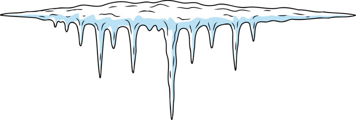 winters glistening fringe natures cold beauty adorning frozen landscapes, isolated on transparent background