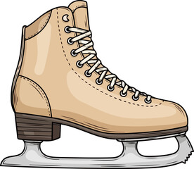 winters whisper a glide into graceful memories on the ice, isolated on transparent background