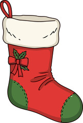 yuletide wonders vessel where festive anticipation hangs with childhood dreams, isolated on transparent background