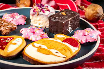 Various Christmas gingerbread