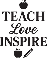 A motivational image featuring Teach Love Inspire with an apple and a pencil, perfect for educators and those promoting positivity. 