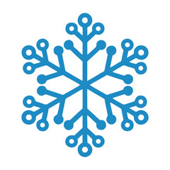 Round-Branch Snowflake Icon