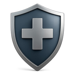 Obraz premium Shield with medical cross representing health protection