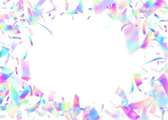 Celebrate Burst. Festive Ribbon. Pink Art Effect. Isolated Paper. Laser Holographic Explosion. Surprise Flag. Carnaval Glitter. Glare Gradient. Blue Celebrate Burst