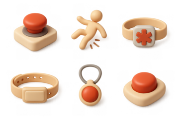 Emergency alert icons for safety and security design