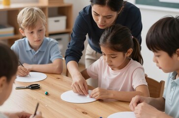 family baking together