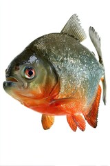 Piranha fish isolated on white background