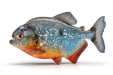 Piranha fish isolated on white background