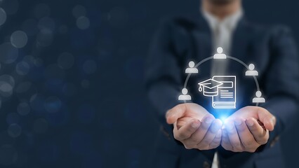 Future Learning: An individual presenting a vision of collective educational growth, fostering knowledge, and empowering progress through collaborative education. 