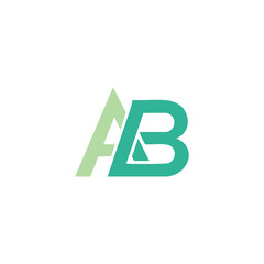 Combination of letter A and letter B forming a modern AB logo