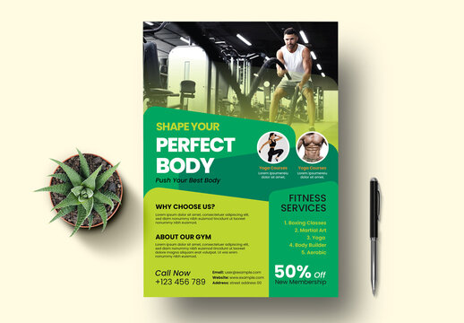 Fitness Gym Flyer Design Template