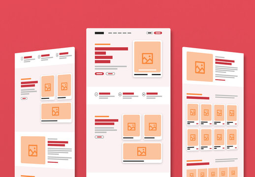 Modern Landing Page Wireframe Template