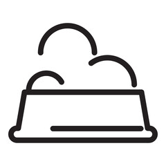 pet food icon in black line style