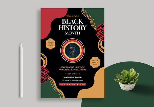 Black History Month Poster Design Layout