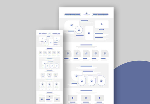 Landing Page Wireframe Template Layout