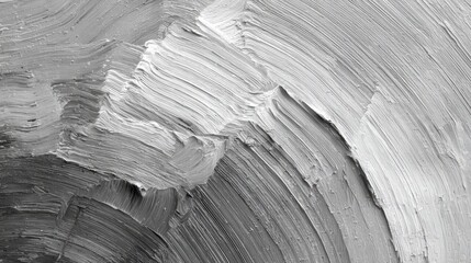 Exploration of texture and layers in gray paint on a canvas surface