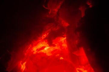 glowing embers and flames in a dark environment, perfect for backgrounds