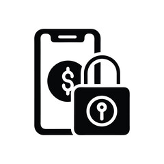 Protected money shows on secure credit card with a locked padlock below