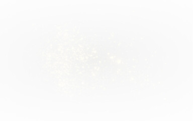 Sparkling PNG Overlay with Gold Dust on Transparent Background