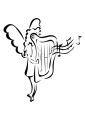 Engel mit Harfe