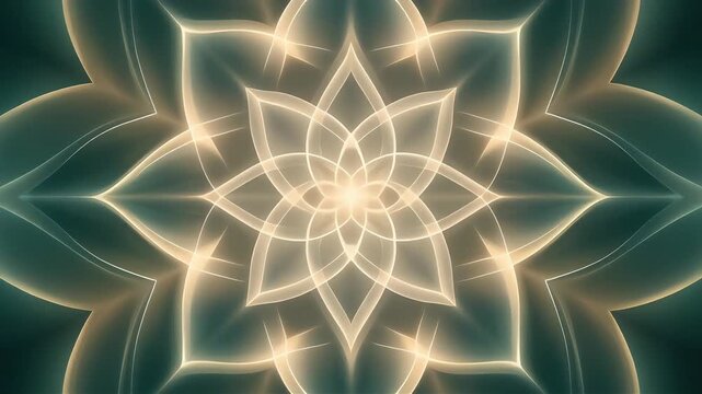 Soft looping fractal-like pattern glowing with gentle diffusion, creating hypnotic, calming therapeutic motion. Smooth, meditative abstract ideal for wellness, mindfulness, and design.
